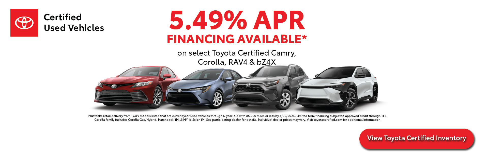 Toyota Certified Used Vehicle Offer | Classic Toyota in Waukegan IL